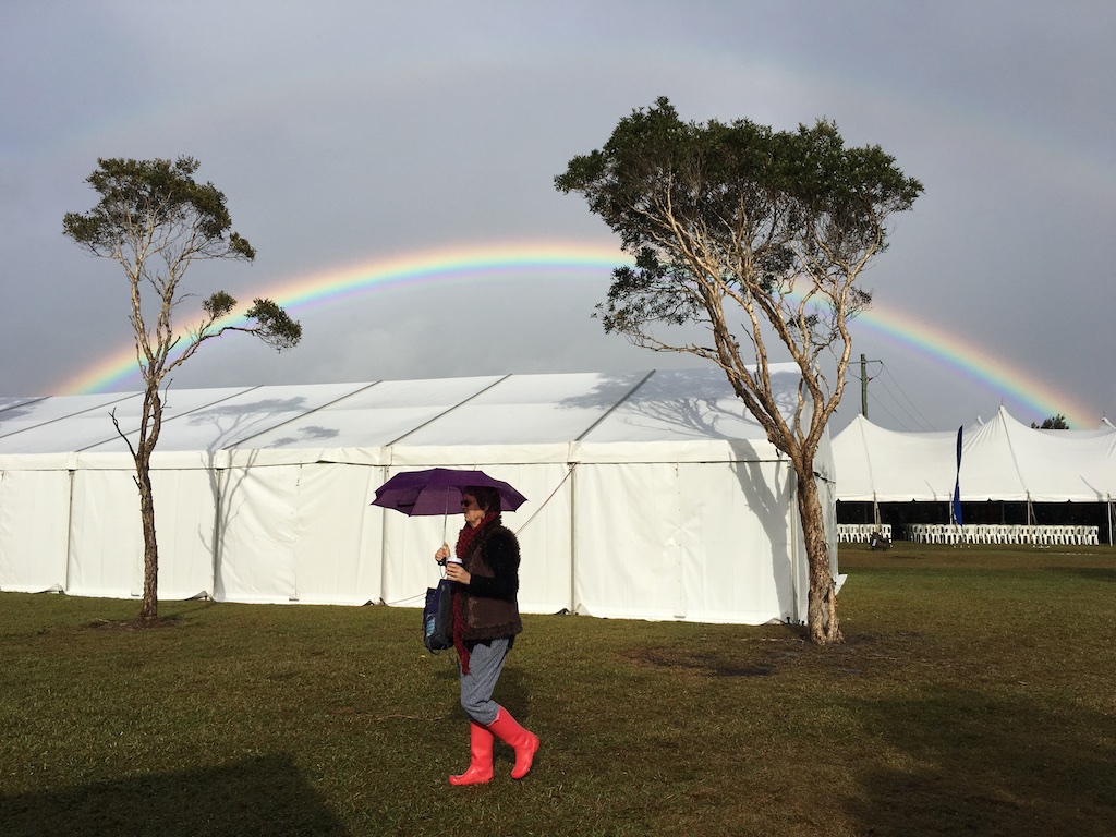 Friday opened under a brilliant rainbow - pic: Kirra Pendergast