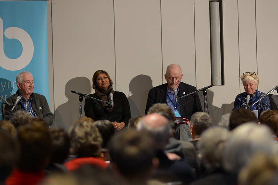 L to R: Peter Doherty, Indira Naidoo, Tim Fischer, Chair: Ashley Hay