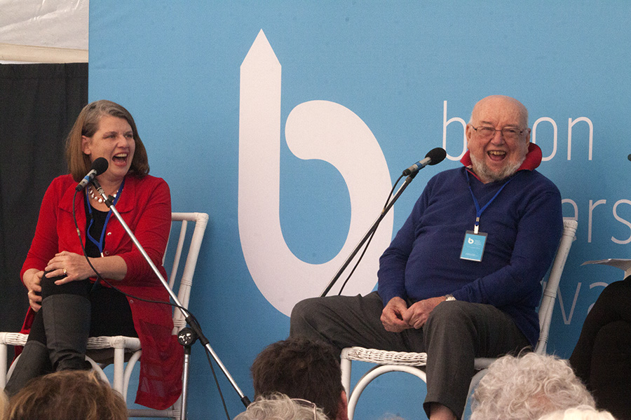 Meg and fatherTom Keneally have co-authored a murder mystery - and have more in the works. Photo: Kaleb Smith/SCU 