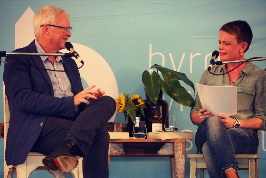 Tony Jones in conversation with Sarah Kanowski - pic: Bec May