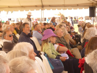 Crowds in marquee